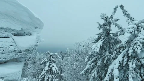 Stone Town in winter in the Perm region. Stock Footage 252914111