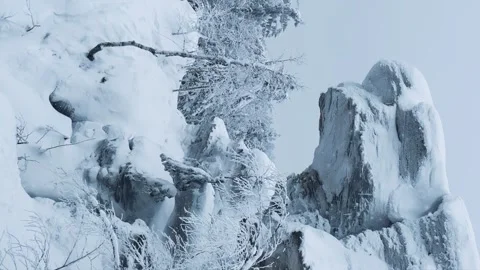 Stone Town in winter in the Perm region. Stock Footage 253544148