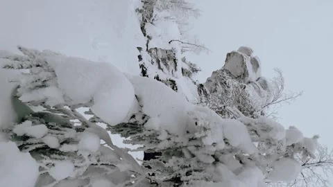 Stone Town in winter in the Perm region.  Stock Footage 259973459