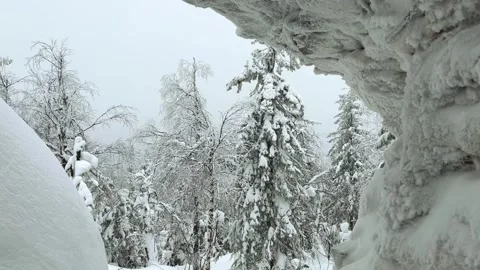Stone Town in winter in the Perm region.  Stock Footage 260451087