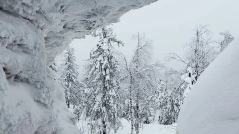 Stone Town in winter in the Perm region.  Stock Footage 260451221