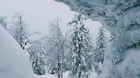 Stone Town in winter in the Perm region.  Stock Footage 260451437