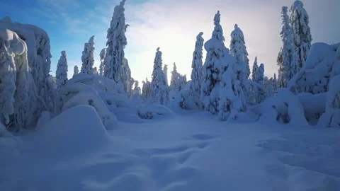 Stone Town in winter in the Perm region.  Stock Footage 261491736