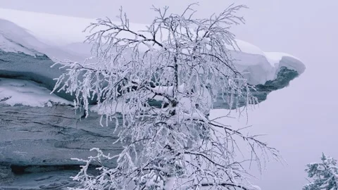 Stone Town in winter in the Perm region. Stock Footage 270692950