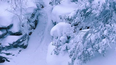 Stone Town in winter in the Perm region.  Stock Footage 301361118