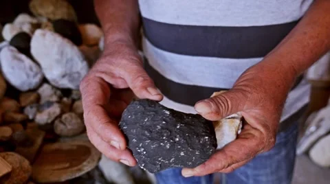 Stone Trasure Slow Motion FHD Stock Footage 69021925