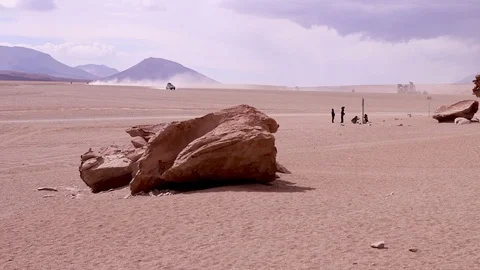 Stone Tree in the desert Video stock 86752255