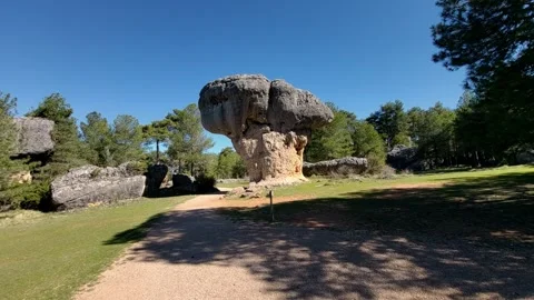 Stone tree. Erosion process in rocks. Geology. Karst modeling process. Video stock 284927549
