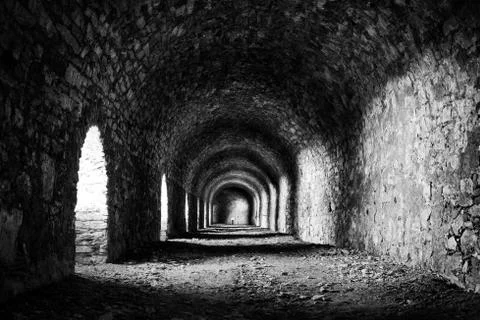 Stone tunnel Stock Photos