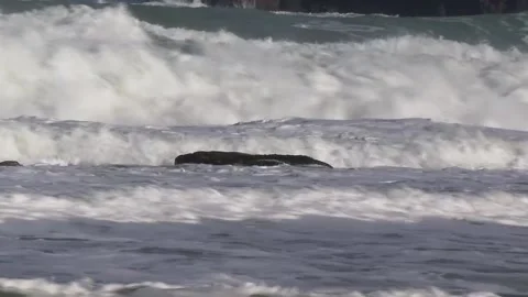 Stone under the waves Stock Footage 147490330