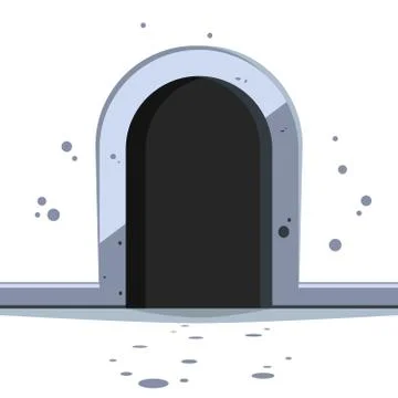 Stone vector loophole. Dark, splatter, shadow illustration Illustrazione stock