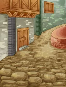 Stone walkway. Stock Illustration