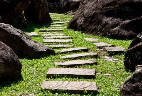 Stone walkway Fotos Stock