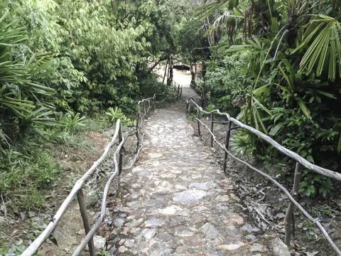 Stone walkway Foto stock
