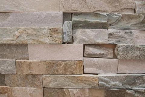 Stone wall of the acient castle. Stock Photos