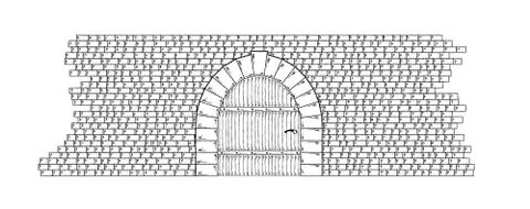 Stone wall and door Stock Illustration