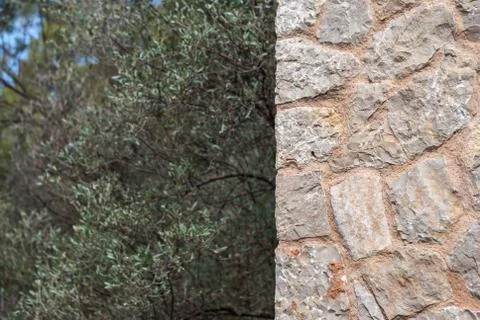 STONE WALL BACKGROUND WITH COPY PASTE SPACE Stock Photos