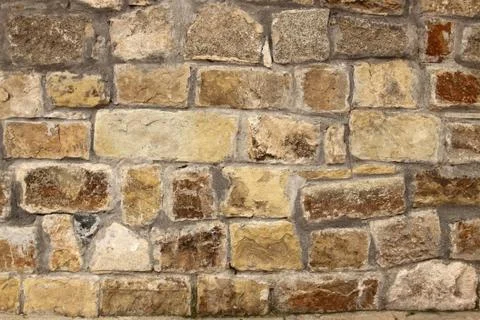 Stone wall background horizontal Stock Photos
