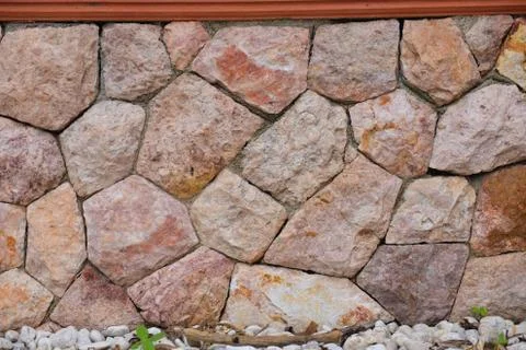 Stone wall, background, masonry texture Stock Photos