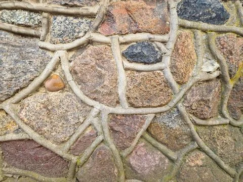 Stone wall as background or texture. modern style design real stone wall surface Stock Photos