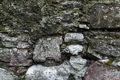 Stone wall background texture gray day large Stock Photos