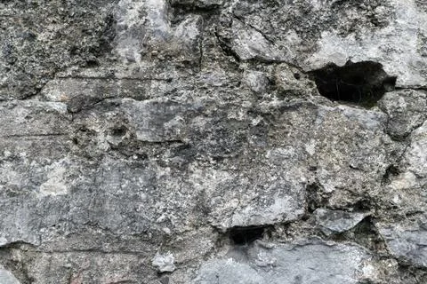 Stone wall background texture gray day large Stock Photos