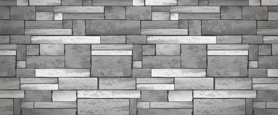 Stone wall banner Stock Illustration