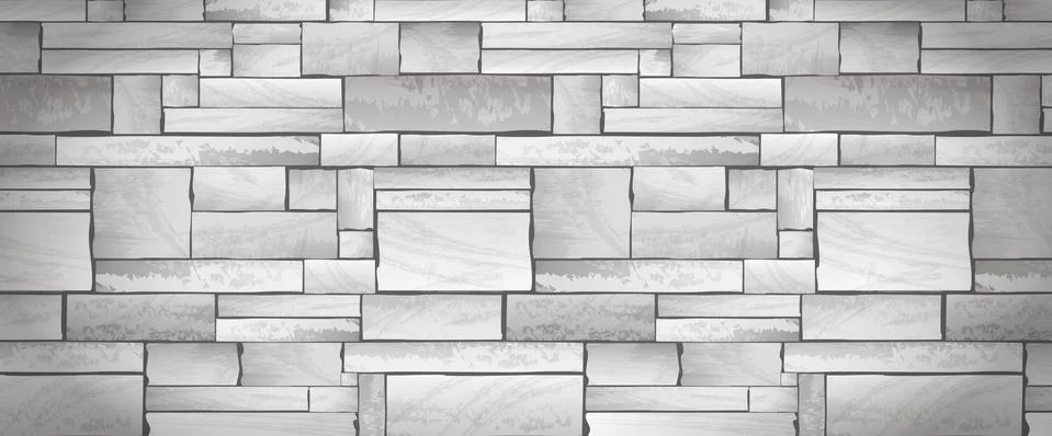 Stone wall banner Stock Illustration