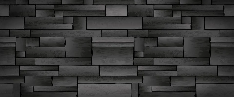 Stone wall banner Stock Illustration