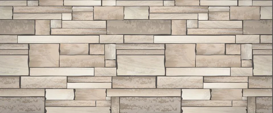 Stone wall banner Stock Illustration