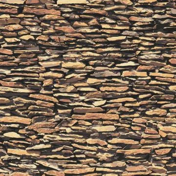 Stone wall, brown relief texture with shadow Illustrazione stock