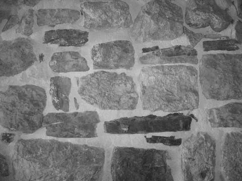 Stone Wall Castle, close-up. It is stone rough wall for pattern and background 스톡 사진