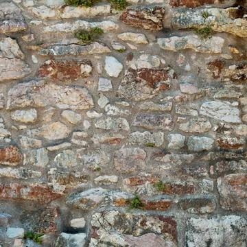 Stone wall with cement Stock Photos