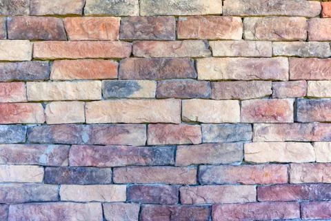 Stone Wall Closeup Blocks Background Stock Photos
