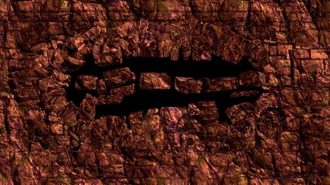 Stone wall collapse, stone wall destruction, wall explosion Stock Footage 127688234