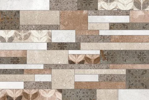 A stone wall composed of rectangular tiles arranged in a staggered pattern. 스톡 일러스트