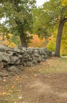 Stone Wall, Concord Stock Photos
