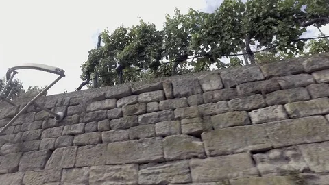 Stone Wall drive shot Video stock 94122555