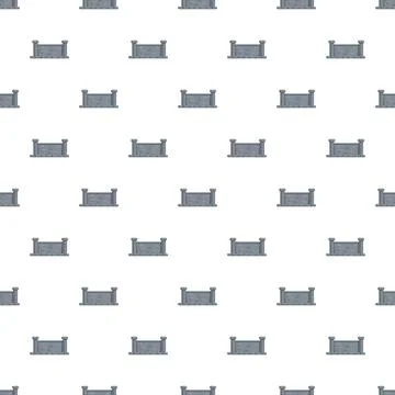 Stone wall fence pattern medieval boundary barrier Stock Illustration