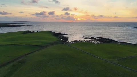 Stone wall fields Stock Footage 301089512