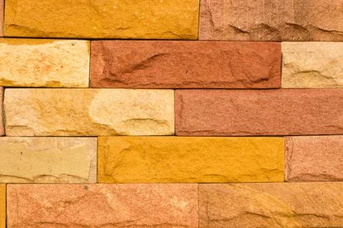 A stone wall , flat stacked background and textured Foto stock