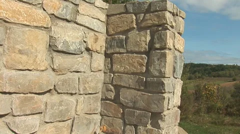 Stone Wall Stock Footage 8794982
