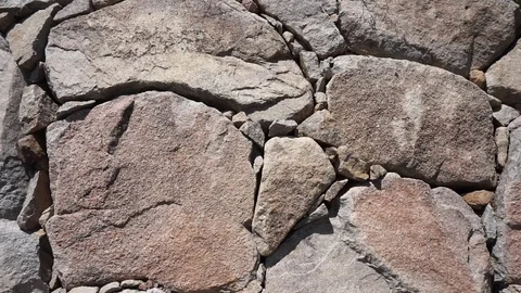 Stone wall, hand knitted stone wall, historic stone wall, Stock Footage 111774689