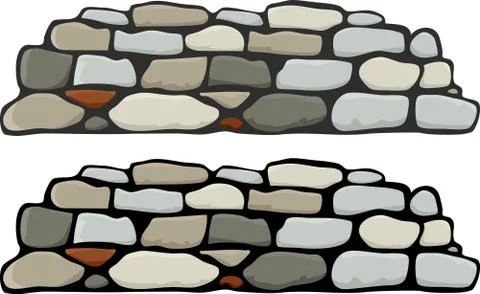 Stone Wall I Stock Illustration