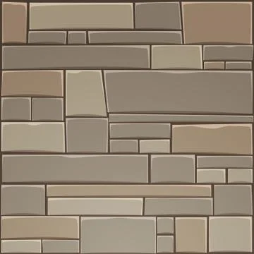 Stone Wall Stock Illustration