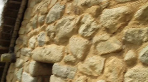 Stone wall of Inca citadel in Machu Picchu Stock-Footage 51825730