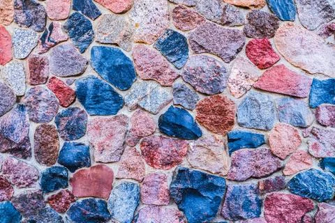 Stone Wall, Kind of Masonry Construction. Stone Wall Texture Background 库存照片