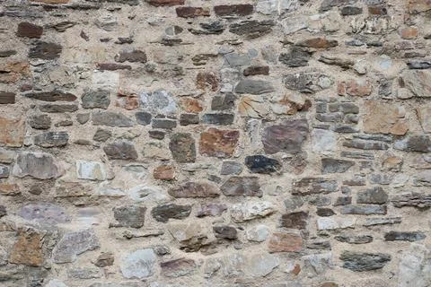Stone wall medieval Stock Photos