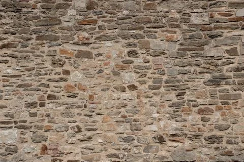Stone wall medieval. Stock Photos