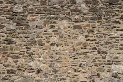 Stone wall medieval Stock Photos